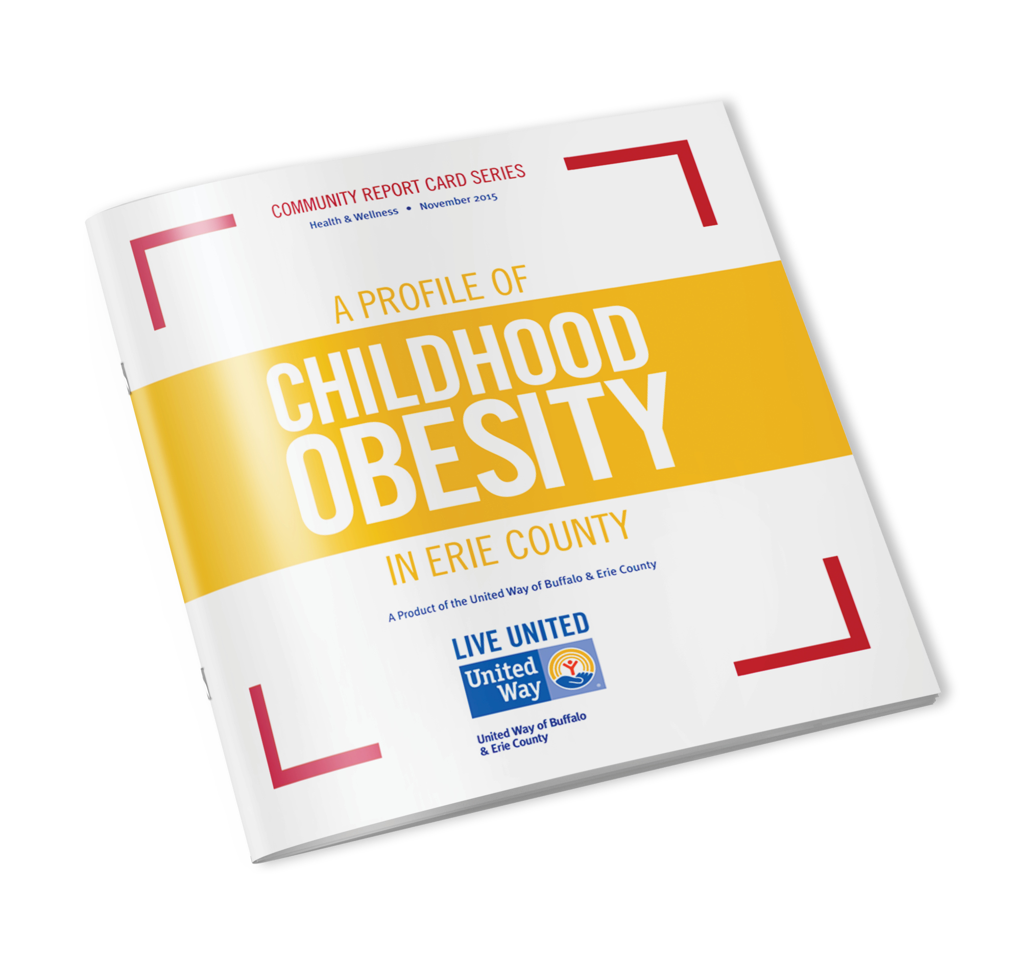 This is a picture of United Way's Childhood Obesity information magazine. 